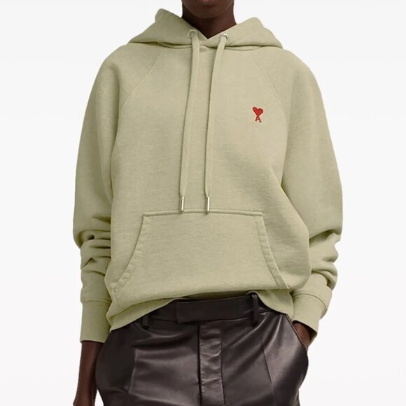 AMI Paris Ami de Coeur-embroidered hoodie SZ M - Picture 3 of 10